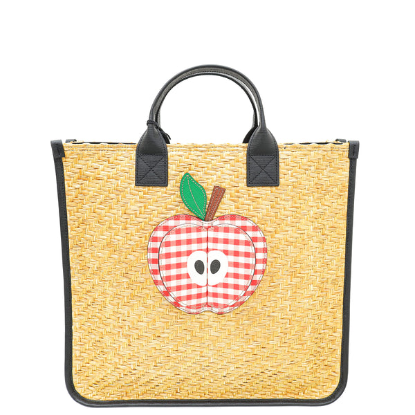 Gucci Bicolor Straw Children s 3 D Apple Tote Bag THE CLOSET