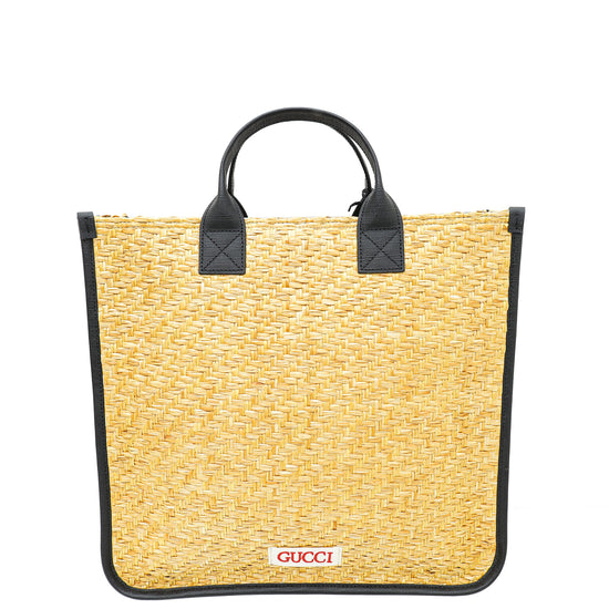 Load image into Gallery viewer, Gucci Bicolor Straw Children&amp;#39;s 3-D Apple Tote Bag
