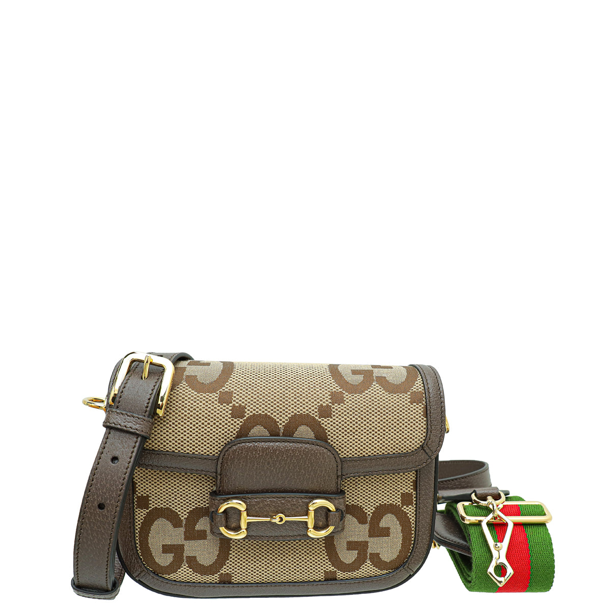 Gucci Bicolor GG Jumbo GG Horsebit 1955 Mini Shoulder Bag-Gucci-THE CLOSET