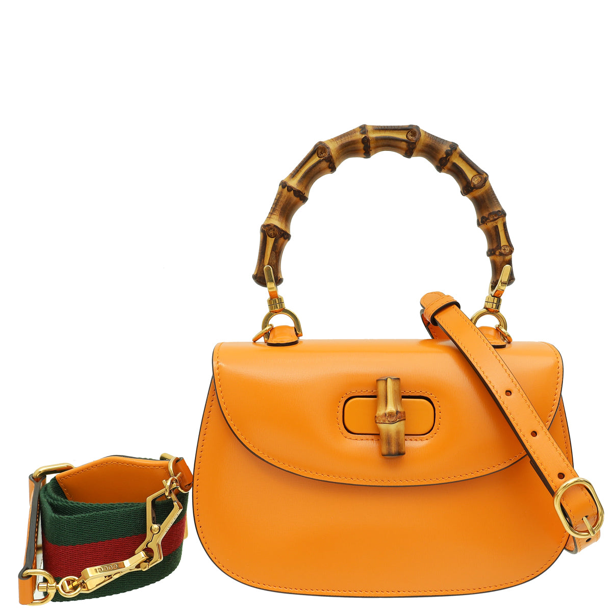 Gucci Tangerine 1947 Bamboo Top Handle Small Bag-Gucci-THE CLOSET