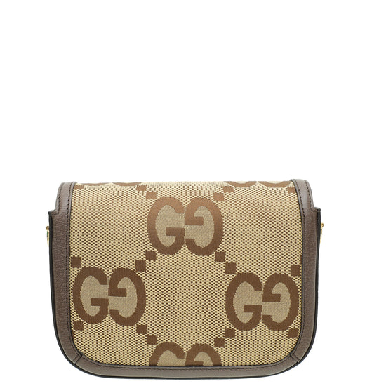 Gucci Bicolor Jumbo GG Horsebit 1955 Mini Shoulder Bag