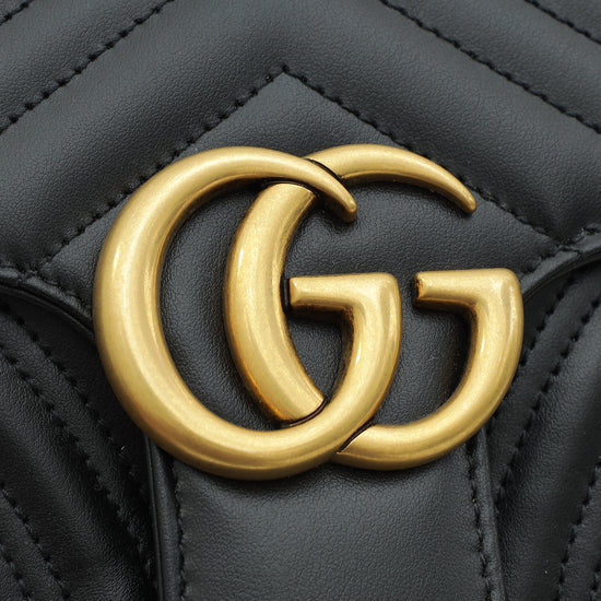 Gucci Black GG Marmont Matelasse Small Bag