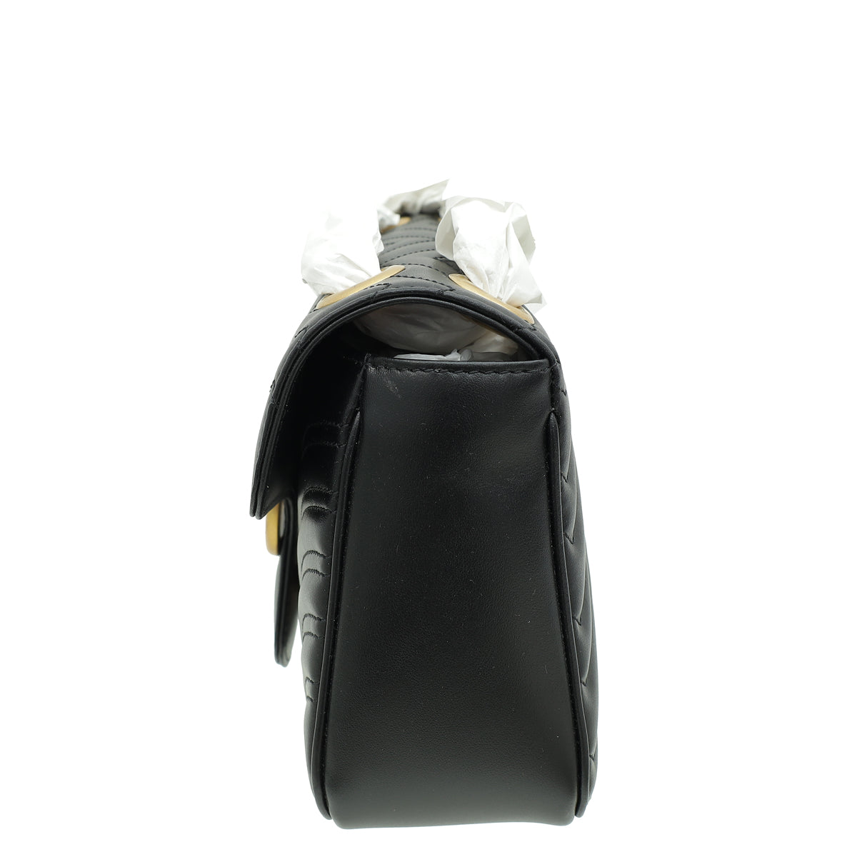 gucci gg marmont flap backpack matelasse mini black Gucci Black GG Marmont Matelasse Small Bag – THE CLOSET