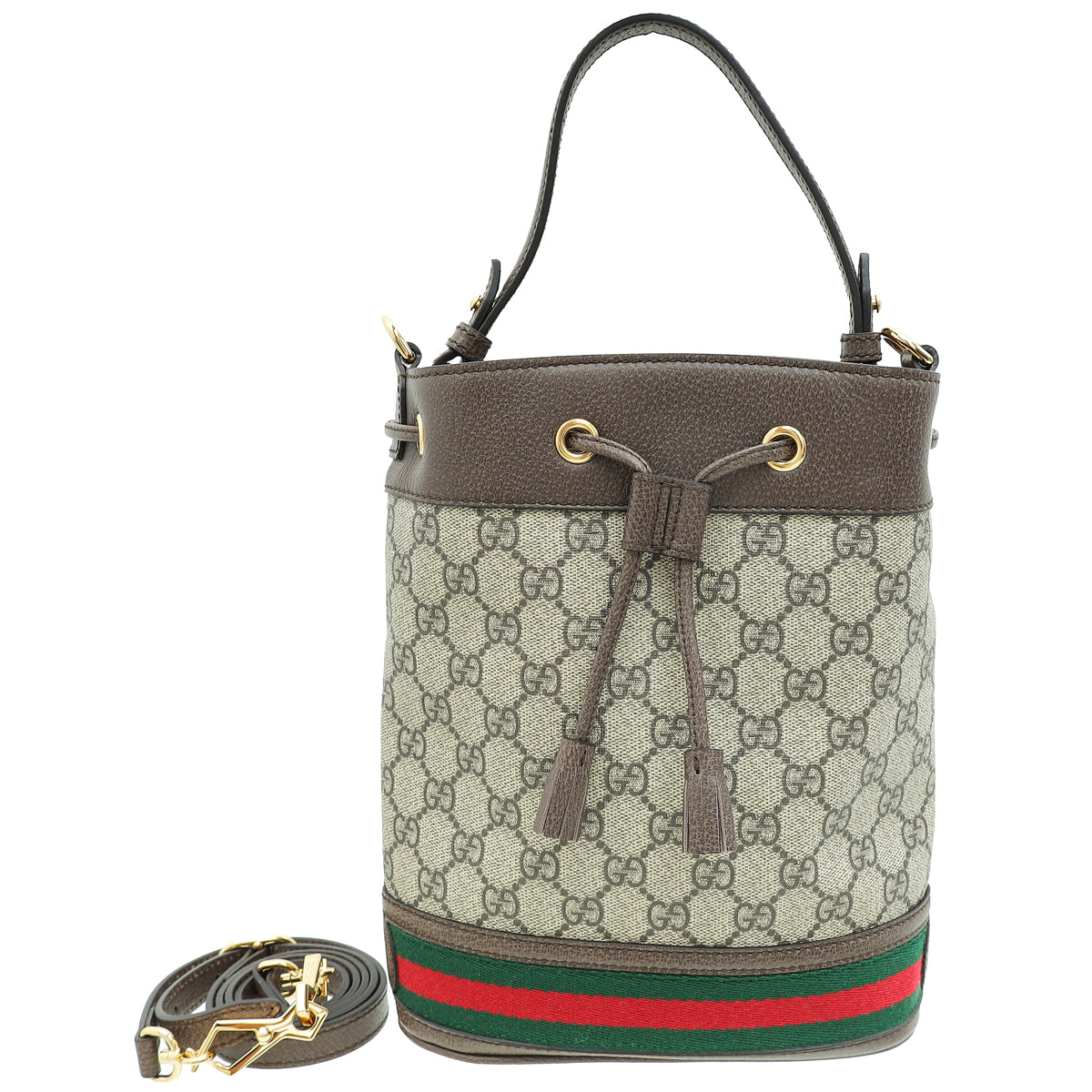 Gucci Bicolor GG Supreme Ophidia Small Bucket Bag-Gucci-THE CLOSET