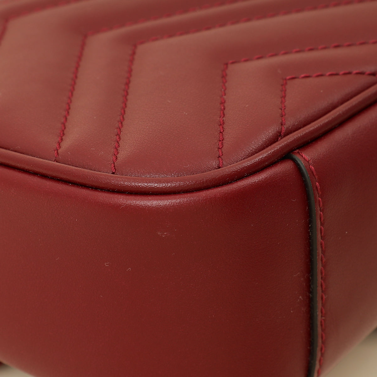 Gucci Burgundy GG Marmont Small Shoulder Bag-Gucci-THE CLOSET