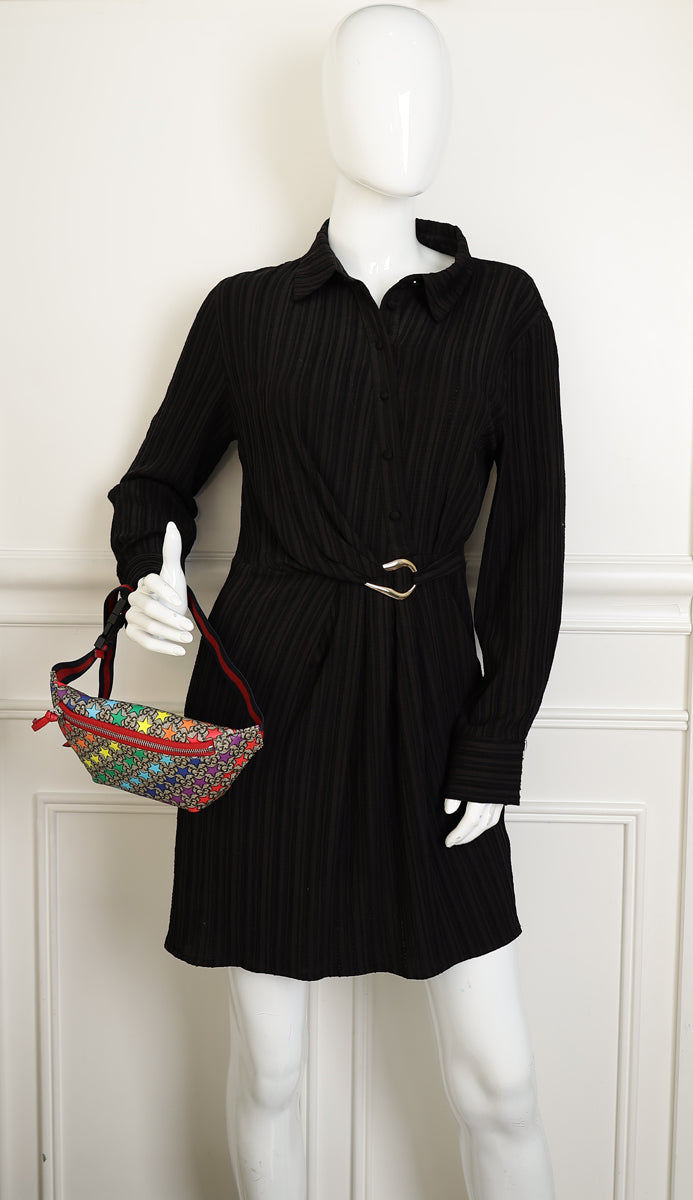 Gucci Multicolor GG Supreme Stars Print Web Children's Belt Bag-Gucci-THE CLOSET