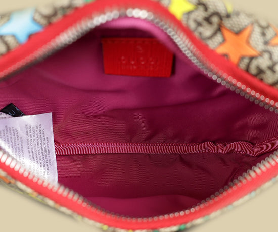 Gucci Multicolor GG Supreme Stars Print Web Children's Belt Bag-Gucci-THE CLOSET