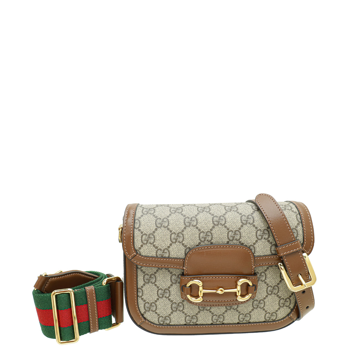 Gucci Bicolor GG Supreme Horsebit 1955 Mini Bag-Gucci-THE CLOSET