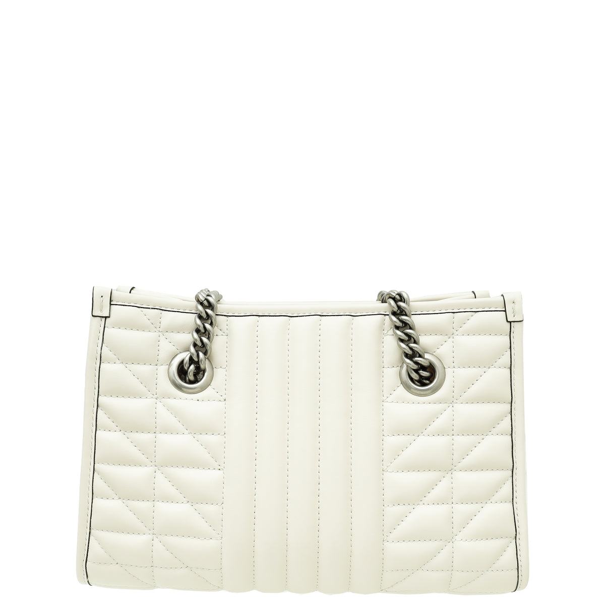 Gucci White Cream GG Marmont Matelasse Aria Small Tote Bag-Gucci-THE CLOSET