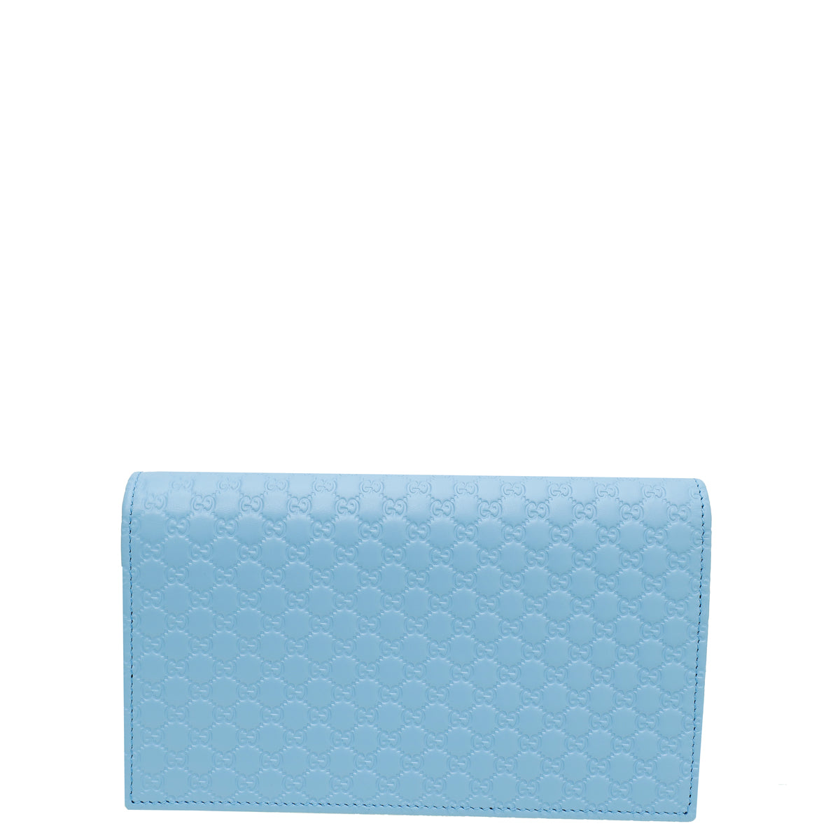 Gucci Light Blue GG Microguccissima Strap Wallet