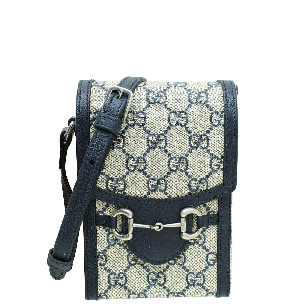 Gucci Navy Blue Horsebit 1955 Mini Bag-Gucci-THE CLOSET