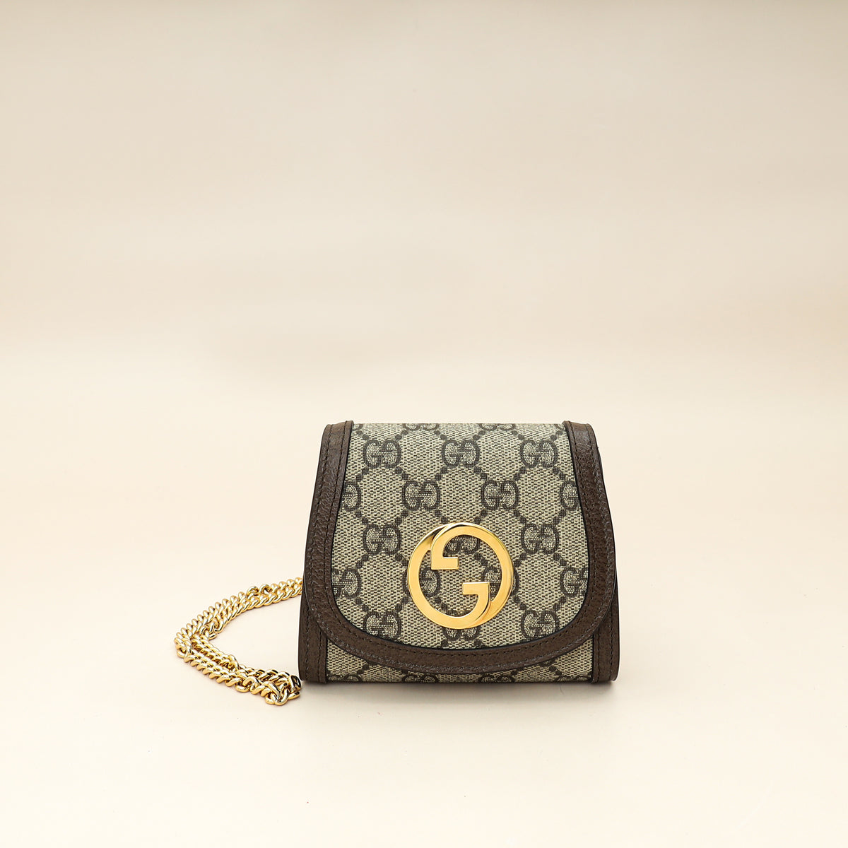 Gucci Ebony GG Guccissima Blondie Medium Chain Wallet-Gucci-THE CLOSET