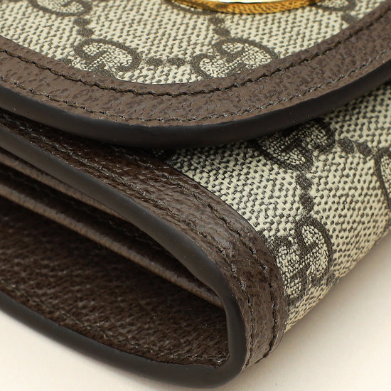 Gucci Ebony GG Guccissima Blondie Medium Chain Wallet-Gucci-THE CLOSET