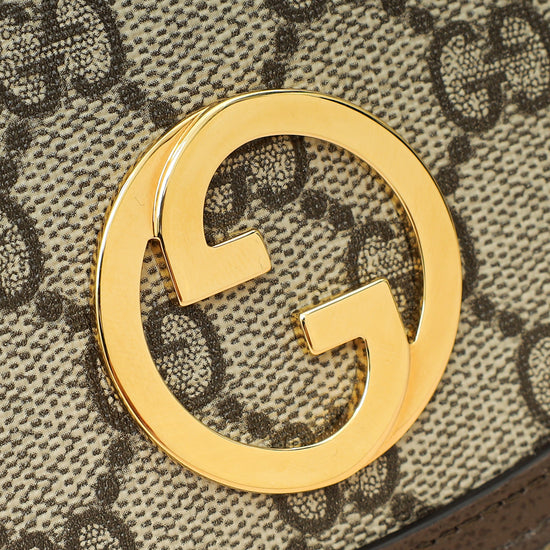 Gucci Ebony GG Guccissima Blondie Medium Chain Wallet-Gucci-THE CLOSET