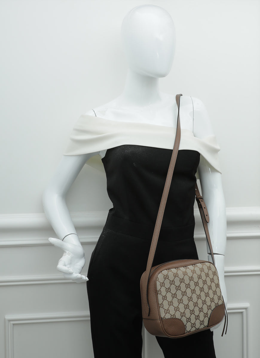 Gucci Bree Leather Crossbody Gucci Brown GG Mini Bree Messenger