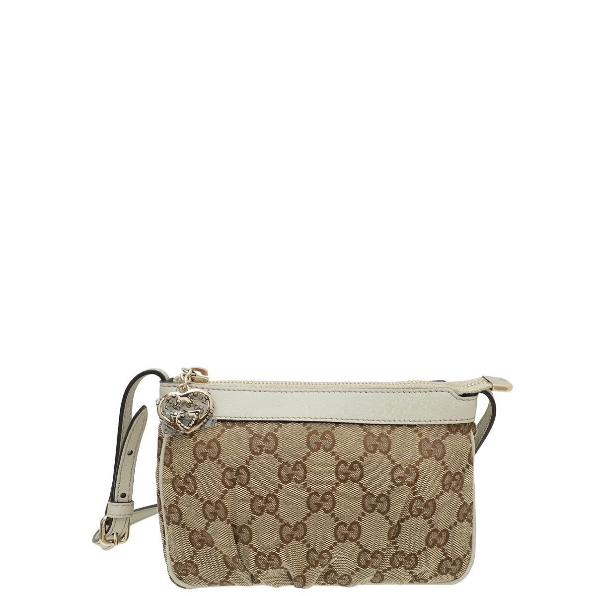 Gucci Bicolor GG Heart Charm Pochette Bag-Gucci-THE CLOSET
