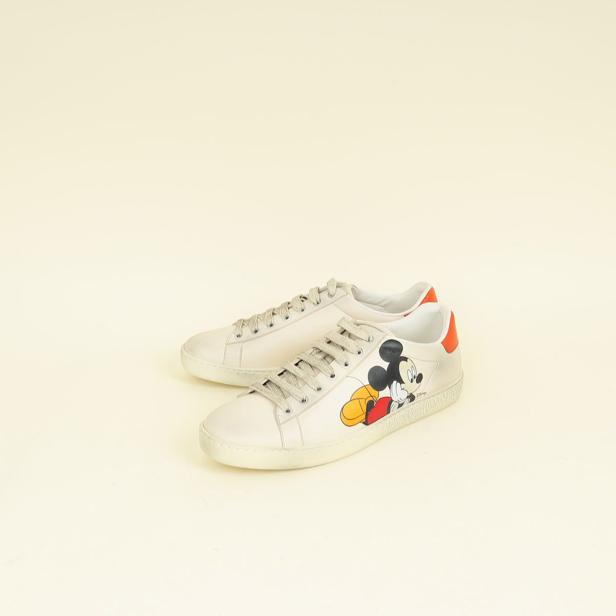 Gucci Bicolor x Disney Ace Mickey Mouse Sneakers (For Women) 37.5