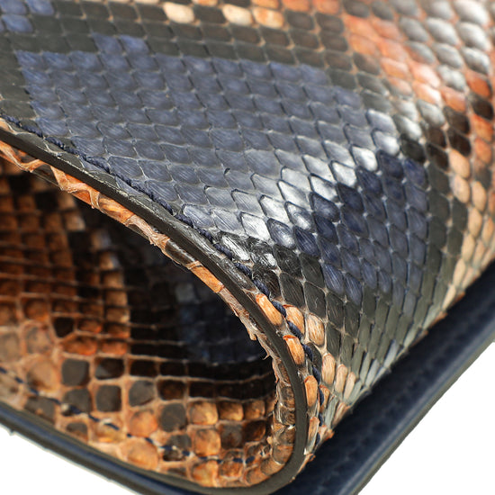 Gucci Bicolor Python Soho Tassel Clutch