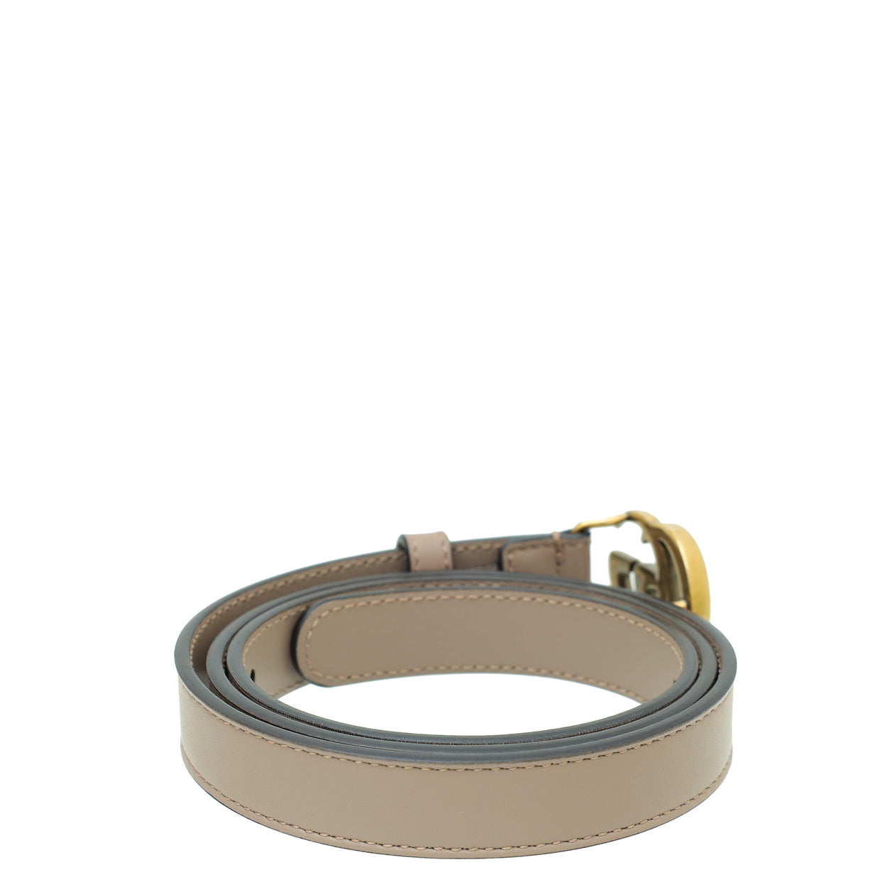 Gucci Dusty Pink Double G Buckle Slim Belt 34-Gucci-THE CLOSET