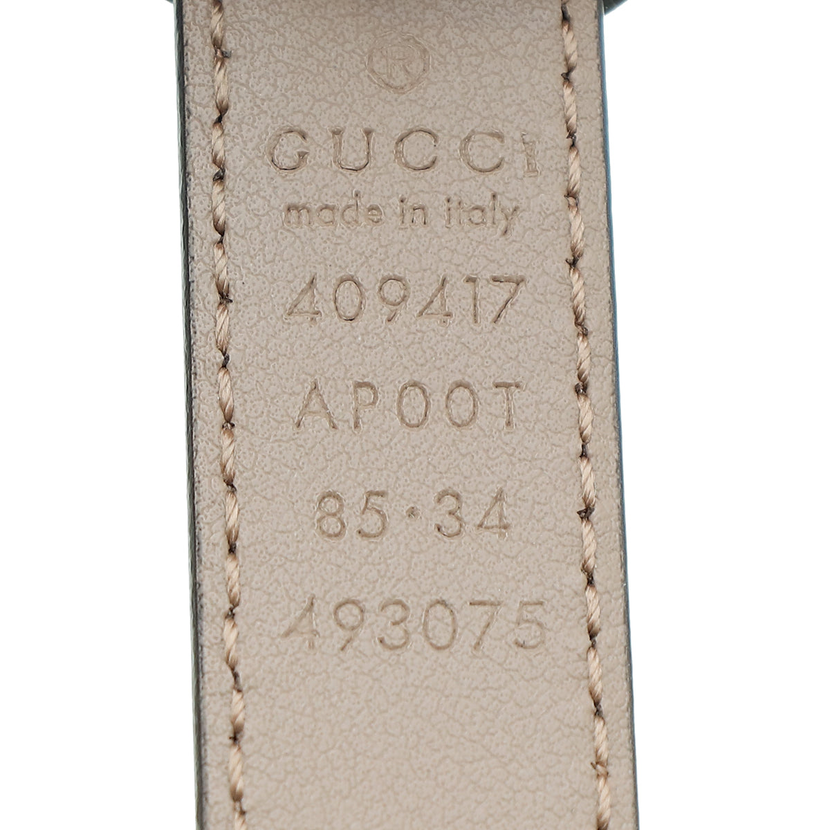 Gucci Dusty Pink Double G Buckle Slim Belt 34