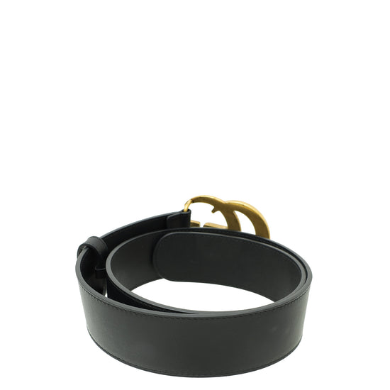 Gucci Black Double G Buckle Belt 28