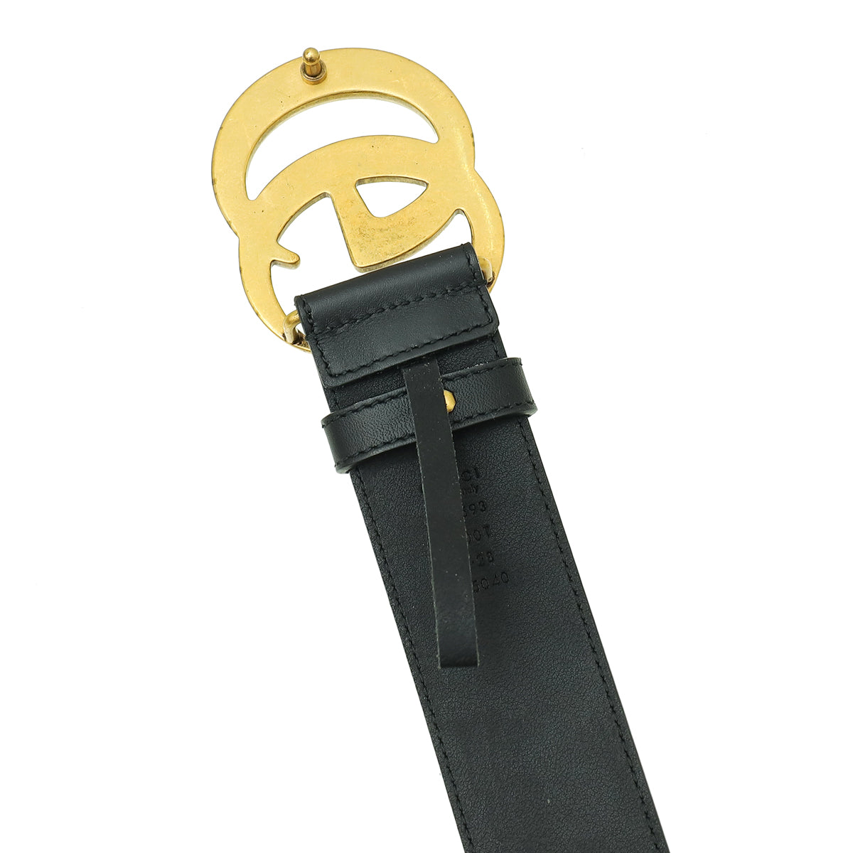 Gucci Black Double G Buckle Belt 28