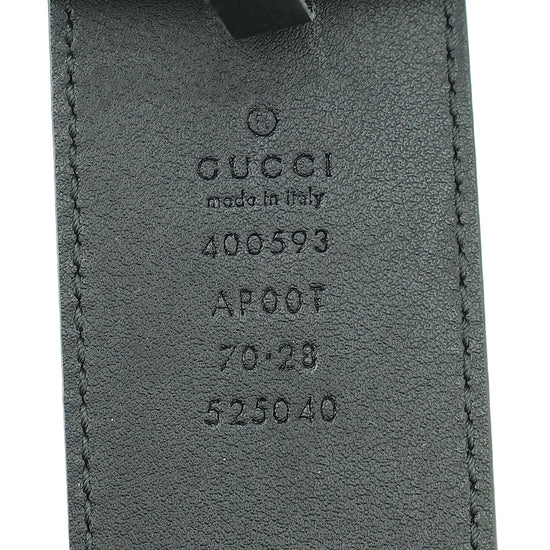 Gucci Black Double G Buckle Belt 28