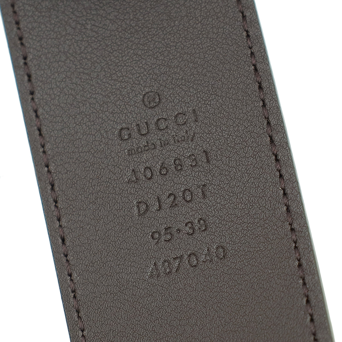 Gucci Chocolate Brown Double G Buckle Belt 38