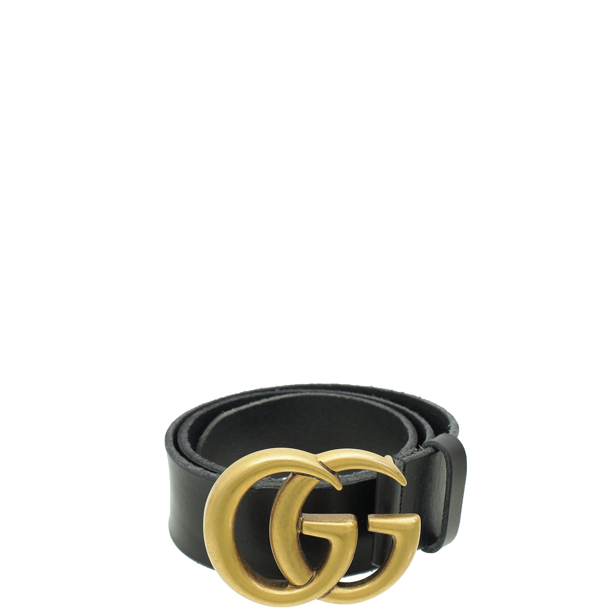 Gucci Black GG Marmont Wide Belt 28