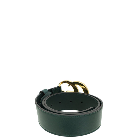 Gucci Forest Green GG Marmont Wide Belt 30