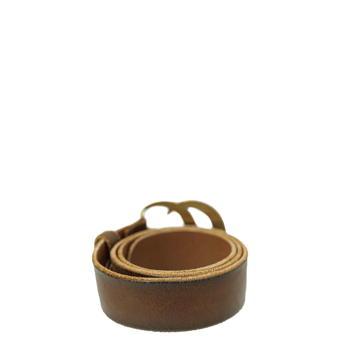 Gucci Brown Double G Buckle Belt 30-Gucci-THE CLOSET