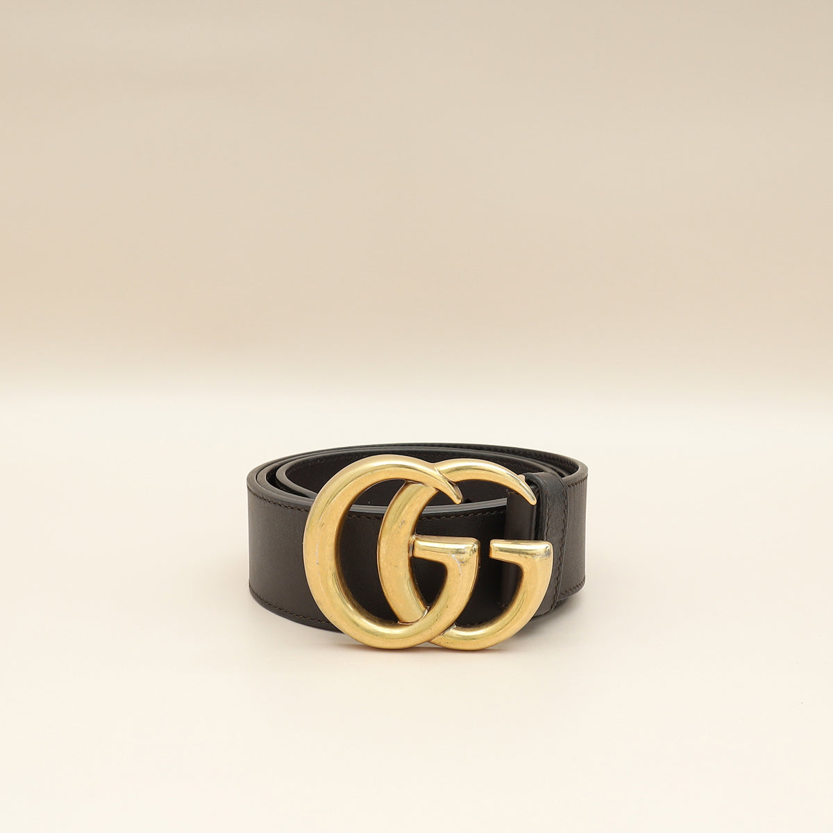 Gucci Brown GG Marmont Wide Belt 32-Gucci-THE CLOSET