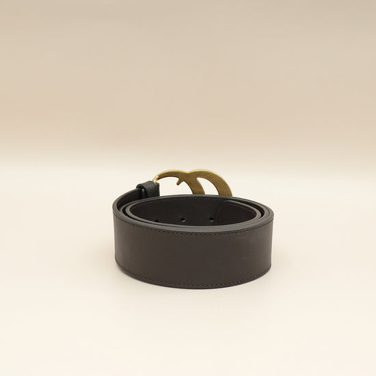 Gucci Brown GG Marmont Wide Belt 32