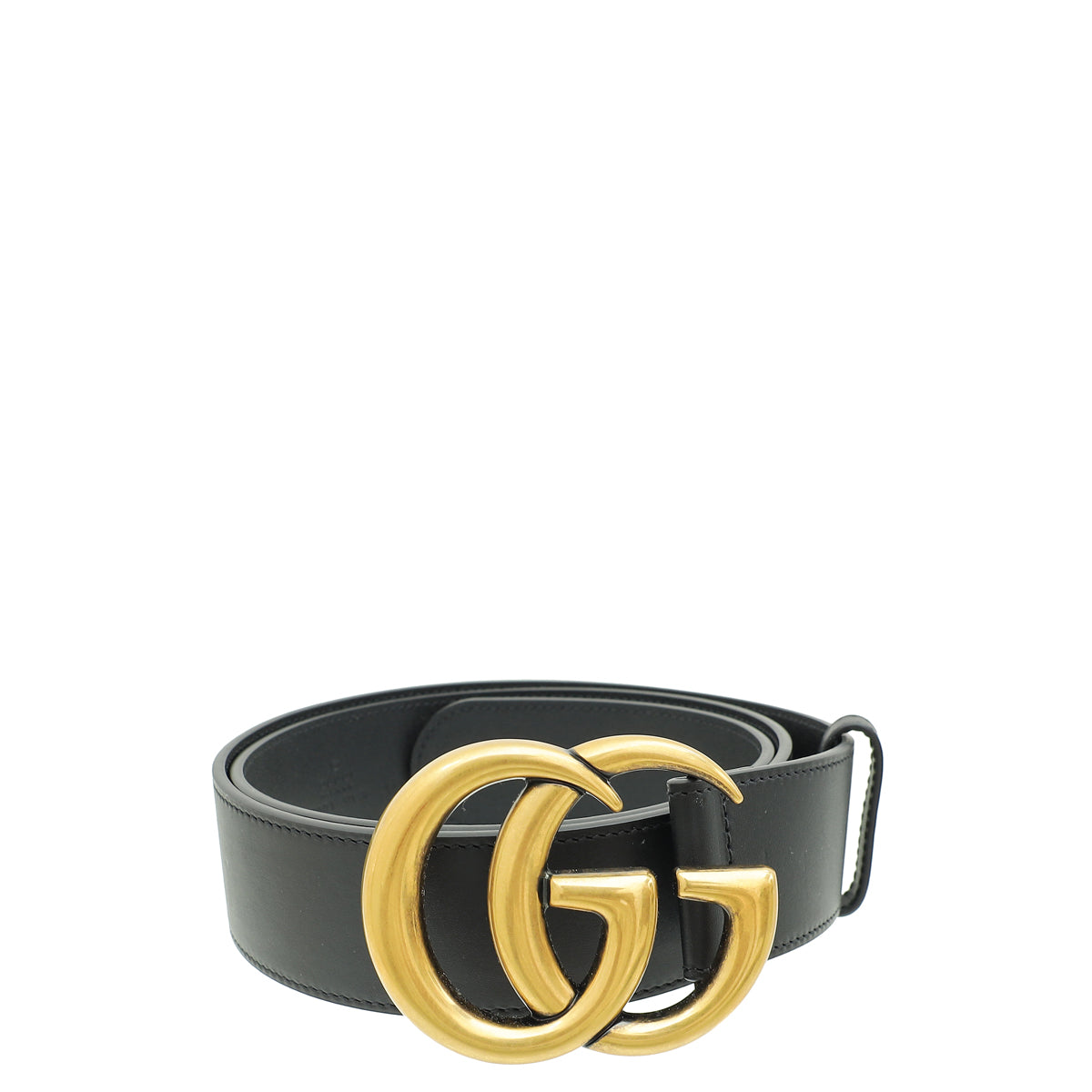 Gucci Black GG Marmont Wide Belt 36