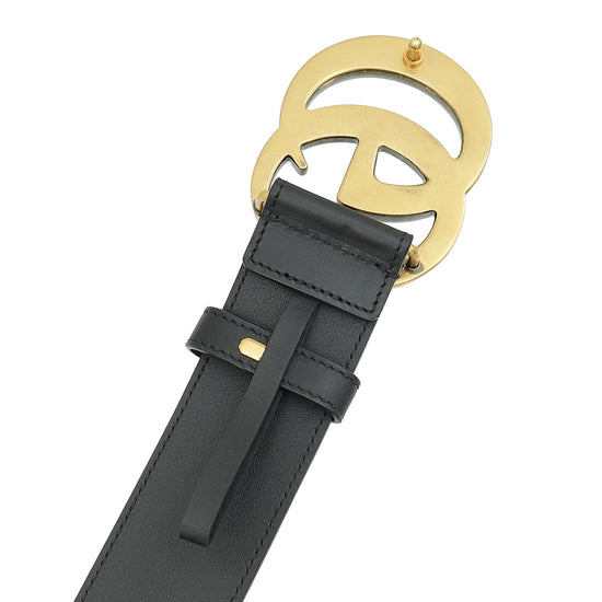 Gucci Black GG Marmont Wide Belt 36-Gucci-THE CLOSET