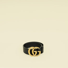 Gucci Black Double G Buckle 40mm Belt 38