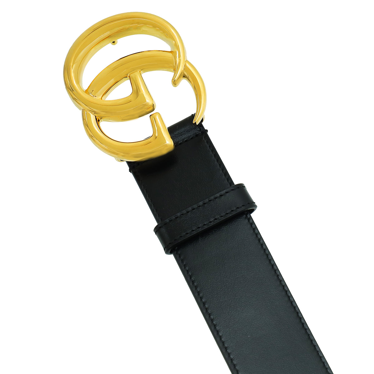 Gucci Black Double G Buckle Belt 34