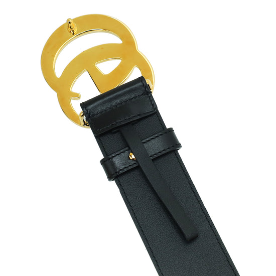 Gucci Black Double G Buckle Belt 34