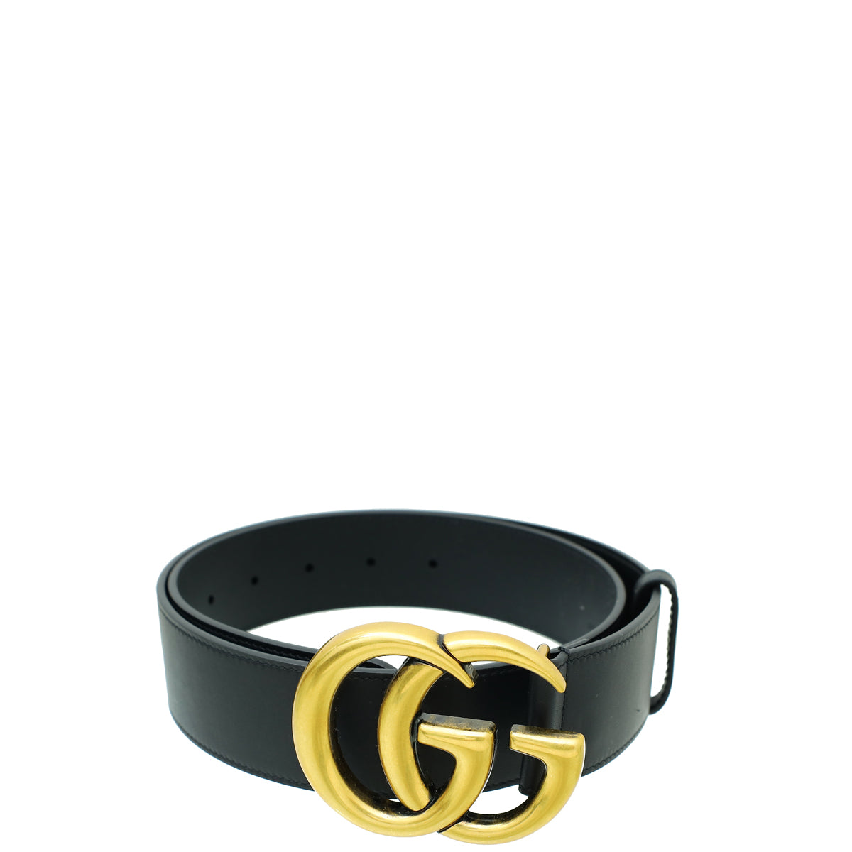 Gucci Black Double G Buckle Belt 32