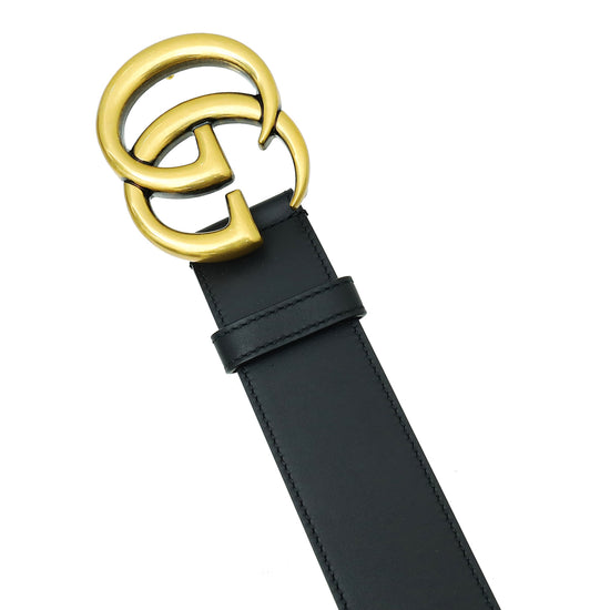 Gucci Black Double G Buckle Belt 32