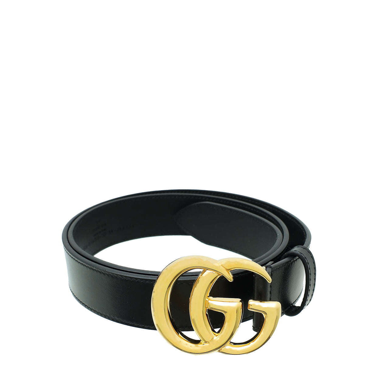 Gucci Black GG Marmont Shiny Buckle 30mm Belt 34-Gucci-THE CLOSET
