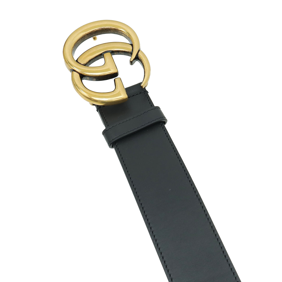 Gucci Black Double G Buckle 40mm Belt 32