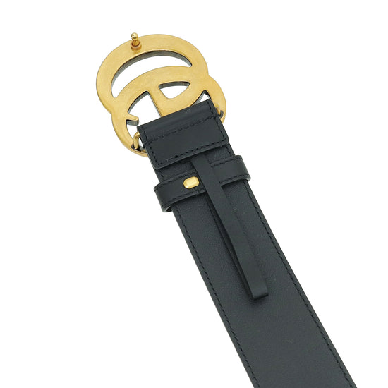 Gucci Black Double G Buckle 40mm Belt 32