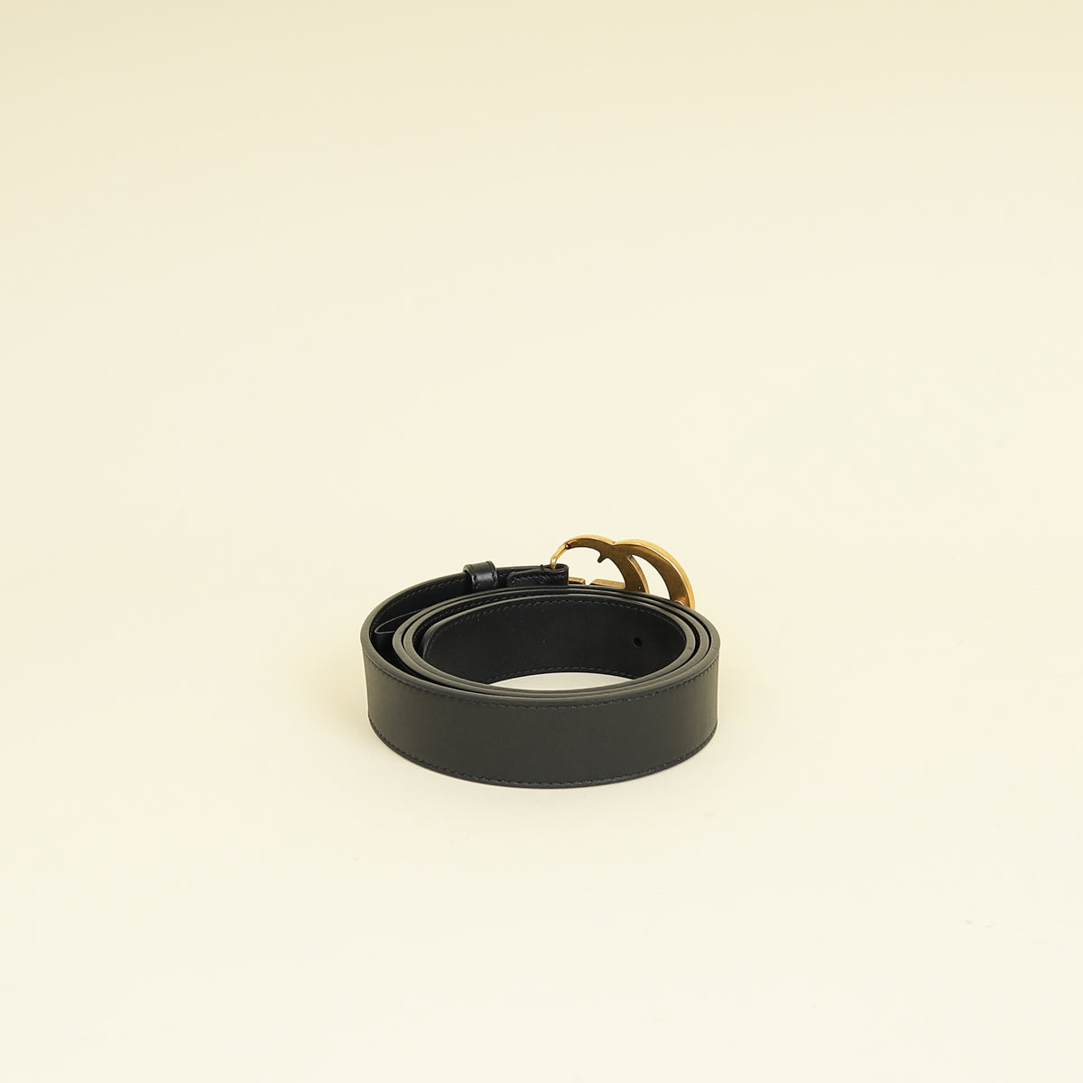Gucci Black GG Marmont Thin Belt 38