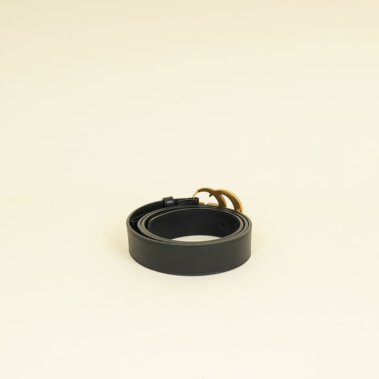 Gucci Black GG Marmont Thin Belt 38