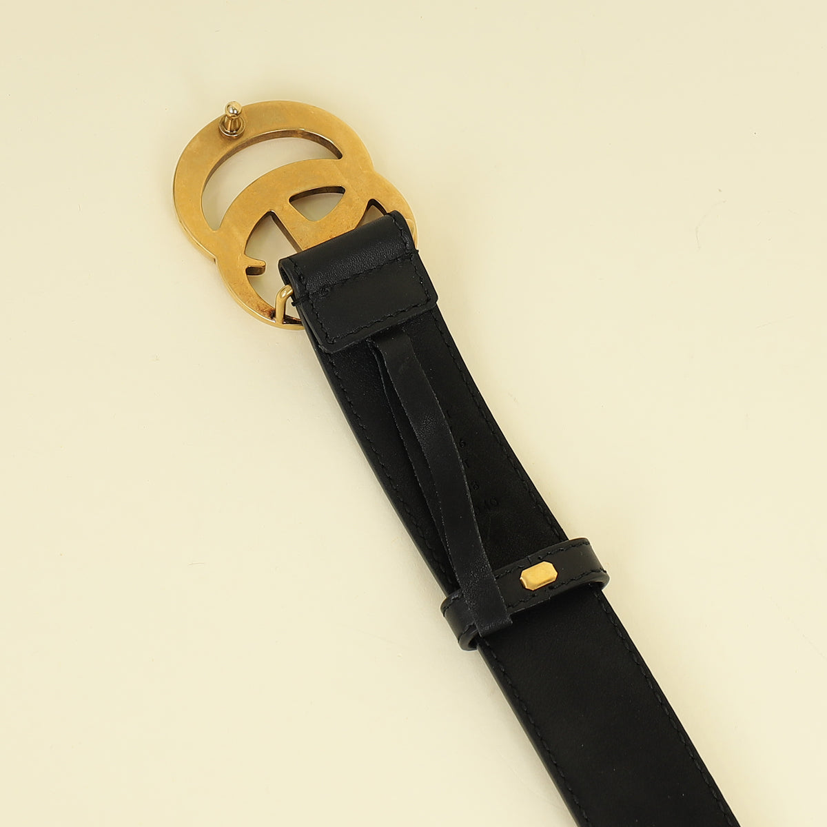Gucci Black GG Marmont Thin Belt 38