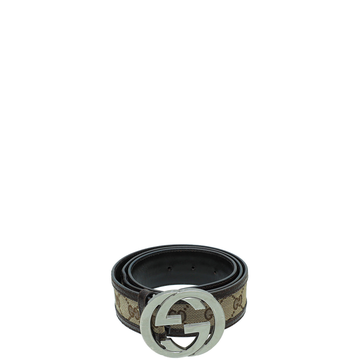 Gucci Bicolor Interlocking G Buckle GG Belt 36-Gucci-THE CLOSET