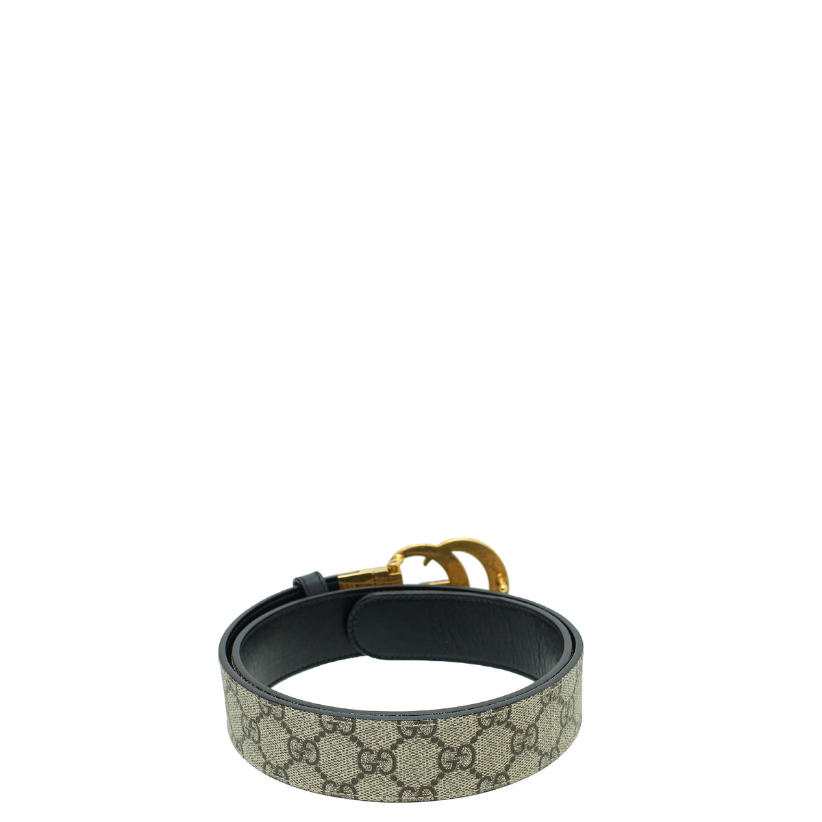 Gucci Bicolor GG Supreme Double G Buckle Reversible Belt 34-Gucci-THE CLOSET