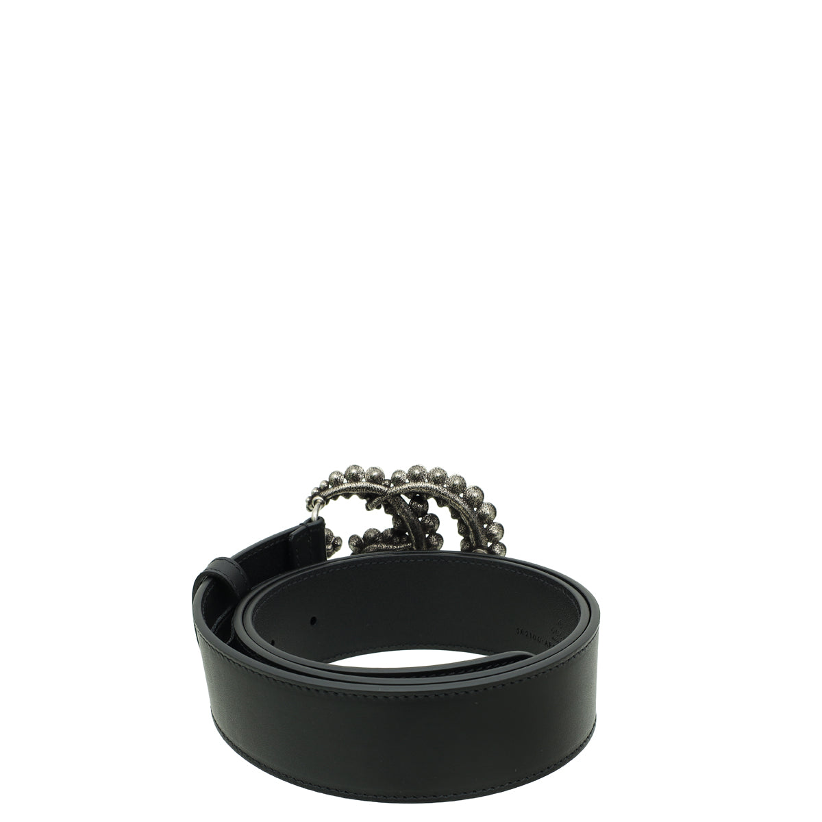 Gucci Black Double G Crystal Belt 34-Gucci-THE CLOSET