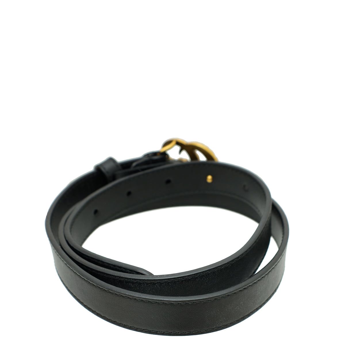 Gucci Black Double G Pearl 20mm Belt 30-Gucci-THE CLOSET